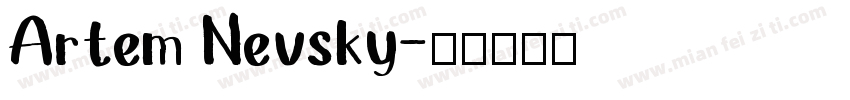 Artem Nevsky字体转换
